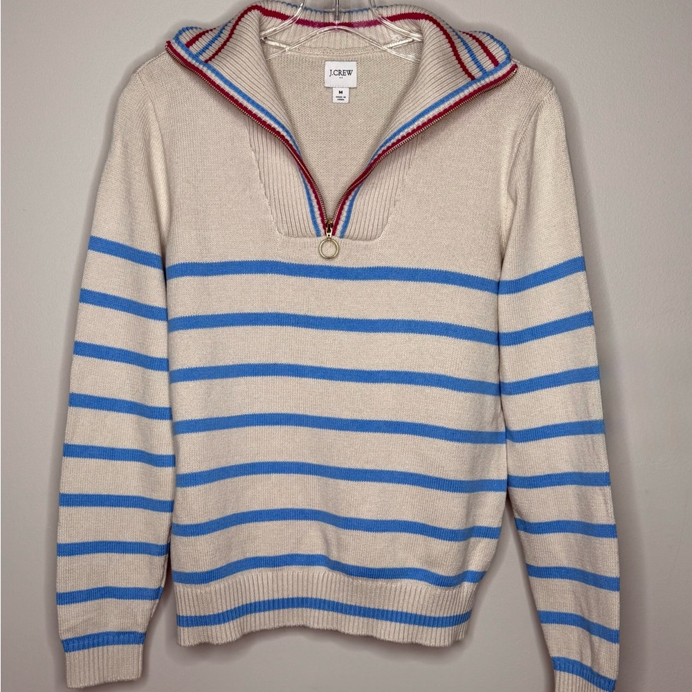 J. Crew Sweater with Blue Stripes
